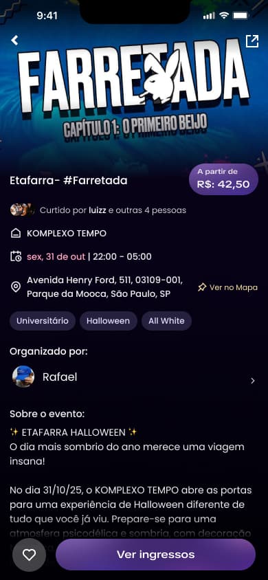 Página de Evento